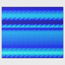 Papper radbrytning av blå tråg presentpapper