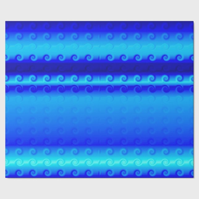 Papper radbrytning av blå tråg presentpapper (Seam)