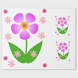 papper radbrytning av blommigt presentpapper