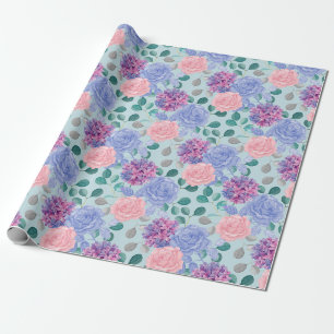 papper radbrytning av blommönster presentpapper