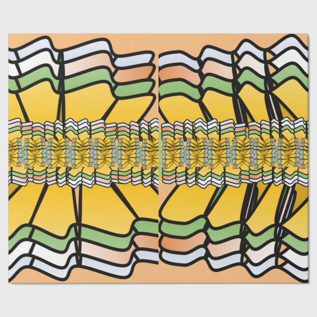 Papper radbrytning av böjd Abstrakt Presentpapper (Seam)