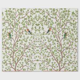 Papper radbrytning av botaniska fåglar | Natur Presentpapper