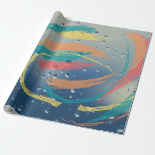 Papper radbrytning av brant raddroppseffekt Brushl Presentpapper