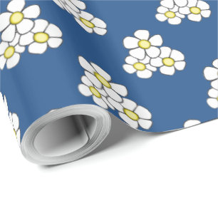 Papper radbrytning av centrerad Daisy för gult Presentpapper
