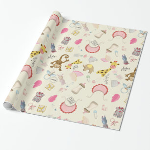 Papper radbrytning av djurskyddsobjekt i Baby Presentpapper