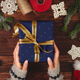 Papper radbrytning av elegant Blue Monogram Gift Presentpapper