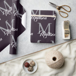 Papper radbrytning av elegant Monogram - Personlig Presentpapper