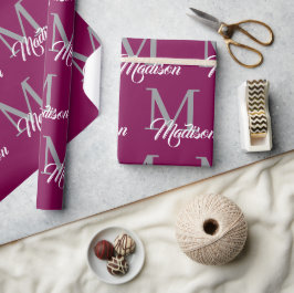 Papper radbrytning av elegant Monogram - Personlig Presentpapper
