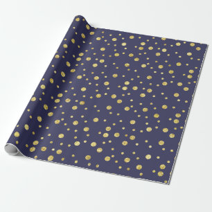 Papper radbrytning av elegantens blå gyllene Chic Presentpapper