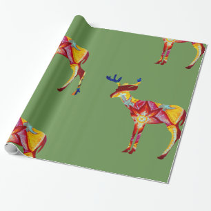 Papper radbrytning av färglös Hjort Presentpapper