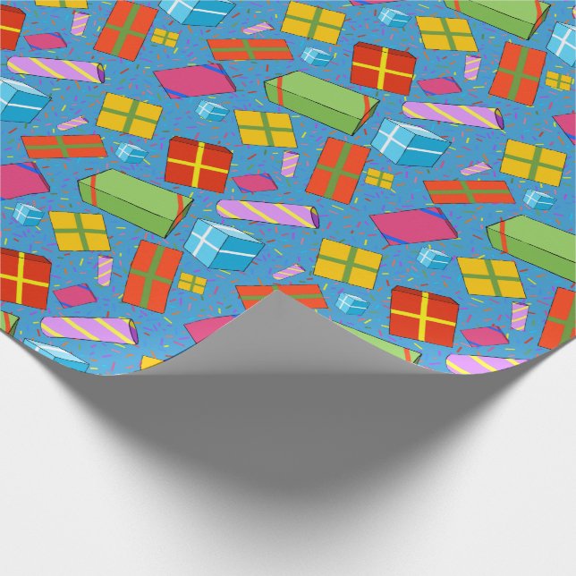 Papper radbrytning av färgstarka presenter presentpapper (Hörn)