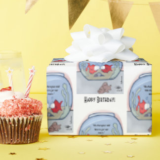 Papper radbrytning av fiskartikel i superskojet presentpapper