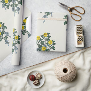 Papper radbrytning av flora presentpapper