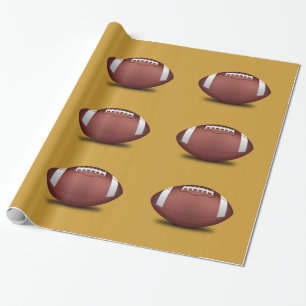 Papper radbrytning av fotbollsdesign presentpapper