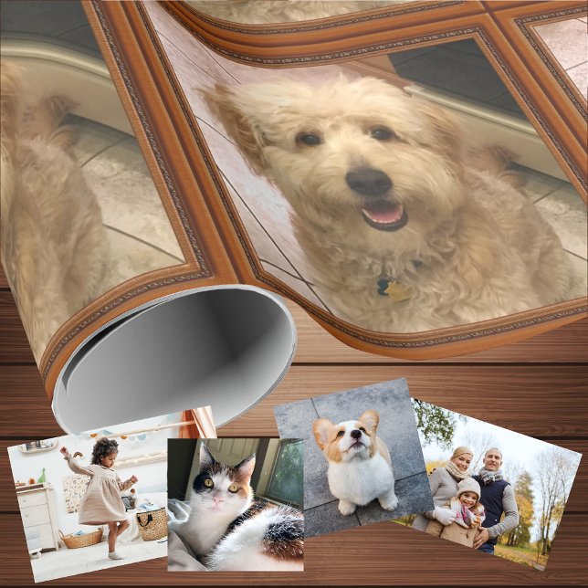 PAPPER radbrytning av FOTO-Personlig Presentpapper (Wrapping Paper. with Photo. Pet gift wrapping paper. Personalised wrapping paper. Custom gift wrap.)