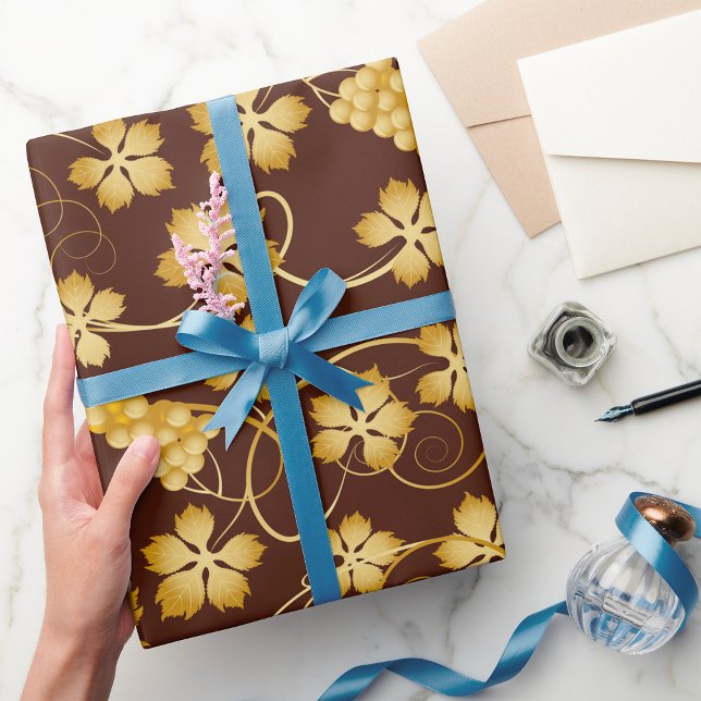 Papper radbrytning av grapevine-bakgrund presentpapper (Skapare uppladdad)