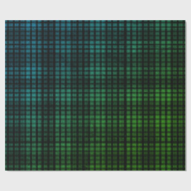 Papper radbrytning av grönt blå papp presentpapper (Platt)