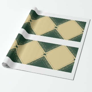 papper radbrytning av grönt presentpapper