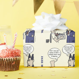 Papper radbrytning av Gult för Rant Tecknad Presentpapper