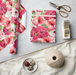 Papper radbrytning av hawaiisk Blommigt Presentpapper