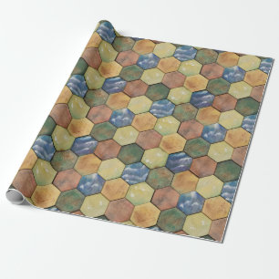 Papper radbrytning av hex-panel presentpapper