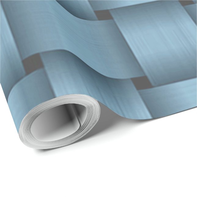 Papper radbrytning av Himlar Blue Ribbon Wrapping Presentpapper (Rullad Hörn)