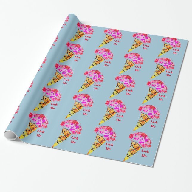 Papper radbrytning av iscram Cone Presentpapper (Utrullad)