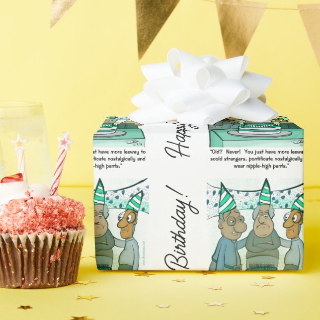 Papper radbrytning av leeway presentpapper (Födelsedagsfest)