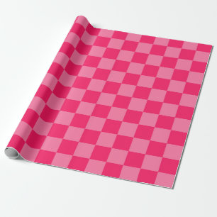 Papper radbrytning av Light Shock rosa Checker Mön Presentpapper