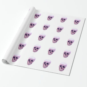Papper radbrytning av lila Violet White Pop Art Sk Presentpapper