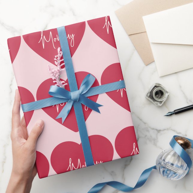 Papper radbrytning av mamma | Rosa - bakgrund och  Presentpapper (Gifting)