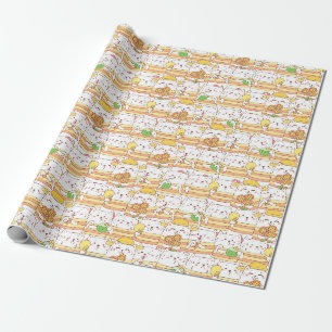 Papper radbrytning av matta katter presentpapper