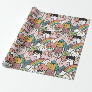 Papper radbrytning av matta katter presentpapper
