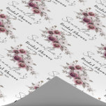 Papper radbrytning av Möhippan Burgundy Blommigt Presentpapper<br><div class="desc">Backa dina presenter i en tidlös elegans med vår Papper för inkapsling av Möhippan i Burgundy-Blommigten! Den här pappra inslagningen ger dig djupa, spolade, krämiga blommor parade med mjuk grön och accent och ger dig en djärv, romantisk beröring till möhippan eller bröllop firande. Perfekt för fall-, vinter- eller elegant-trädgårdsevenemang ger...</div>