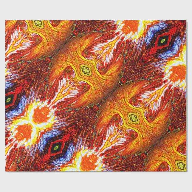 papper radbrytning av orange presentpapper (Platt)