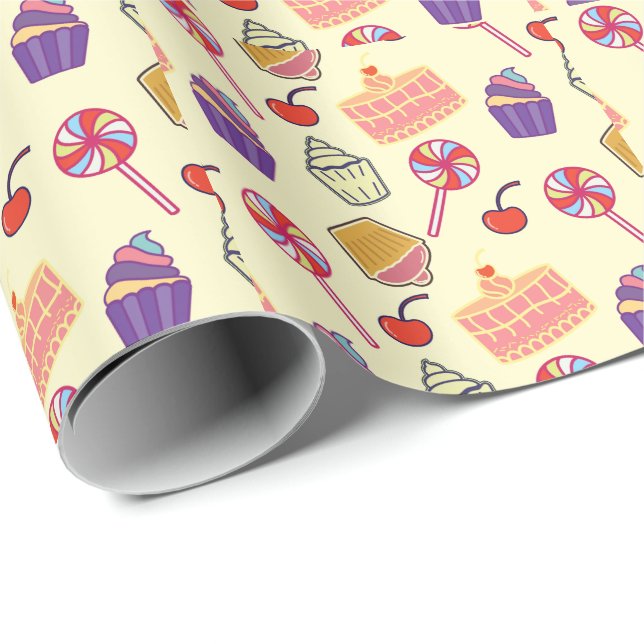 Papper radbrytning av partytid presentpapper (Rullad Hörn)
