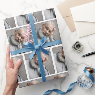 Papper radbrytning av personlig Photo Grid Gift Presentpapper
