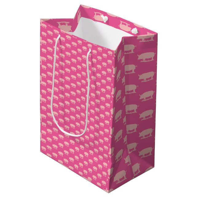 Papper radbrytning av Piggy Lite Rosa Wrapping (Framsidan Vinklad)