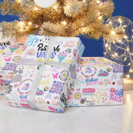 Papper radbrytning av positiva bekräftelser presentpapper