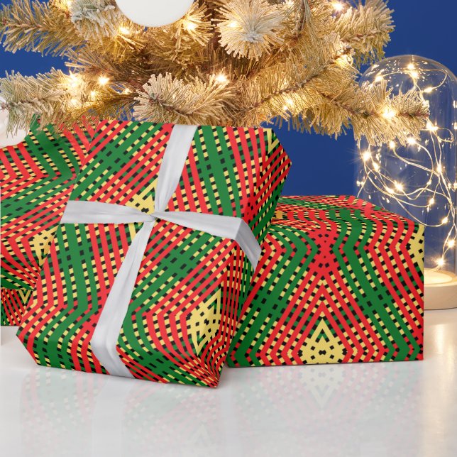 Papper radbrytning av Rasta Diamond-utformning Presentpapper (Helgdagar)