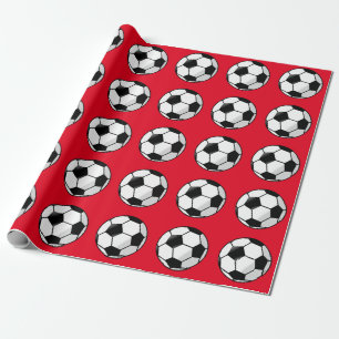 Papper radbrytning av Red Soccer Presentpapper