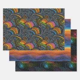 Papper radbrytning av regnbågspart stil