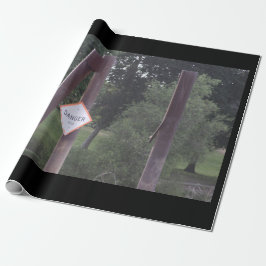 Papper radbrytning av riskskylt presentpapper