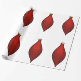 Papper radbrytning av röda prydnadsföremål presentpapper