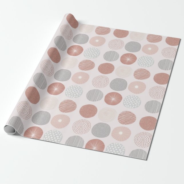 Papper radbrytning av rosa Abstrakt  Presentpapper (Utrullad)