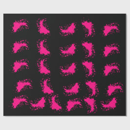 Papper radbrytning av rosa Färgplatter Presentpapper