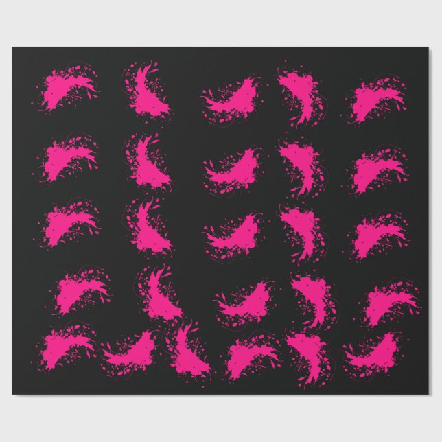 Papper radbrytning av rosa Färgplatter Presentpapper (Platt)