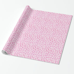 Papper radbrytning av rosa Glitter Foot Print Baby Presentpapper