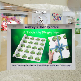 Papper radbrytning av st patrick's day presentpapper