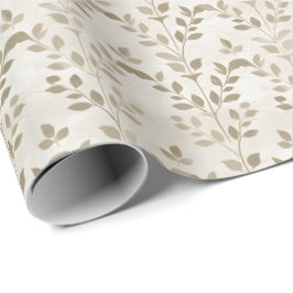 Papper radbrytning av Tan & Ivory Vine Presentpapper